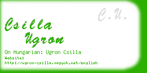 csilla ugron business card